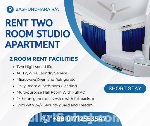 Two Room Luxurious Apartments For Rent In Bashundhara R/A